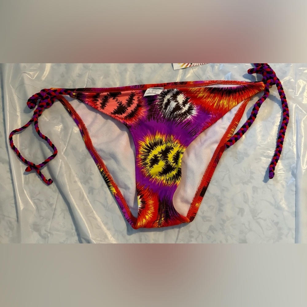 Women’s Split Large Cardinal String Tie Side Swim Bikini Bottom NWT